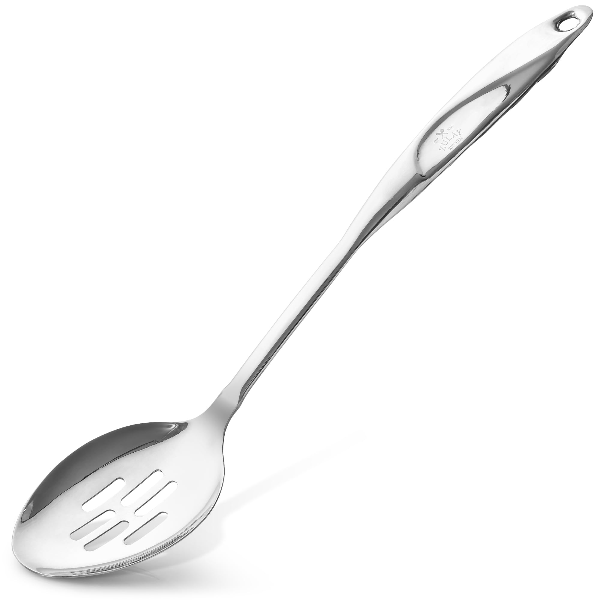 Zulay Kitchen slotted spoon 15-inch bowl with easy draining