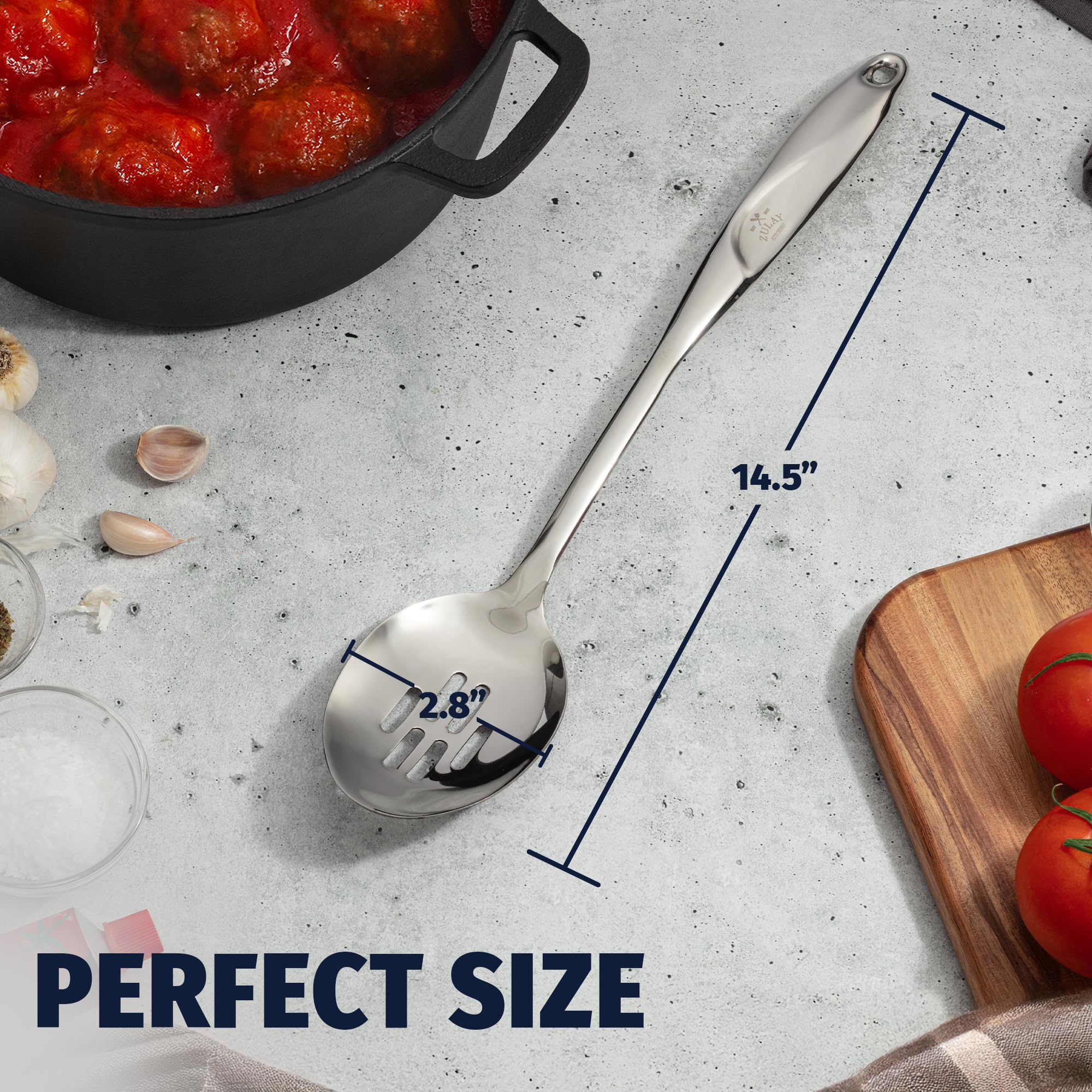 Zulay Kitchen slotted spoon dishwasher-safe for easy cleanup