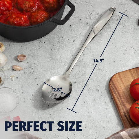 Zulay Kitchen slotted spoon dishwasher-safe for easy cleanup
