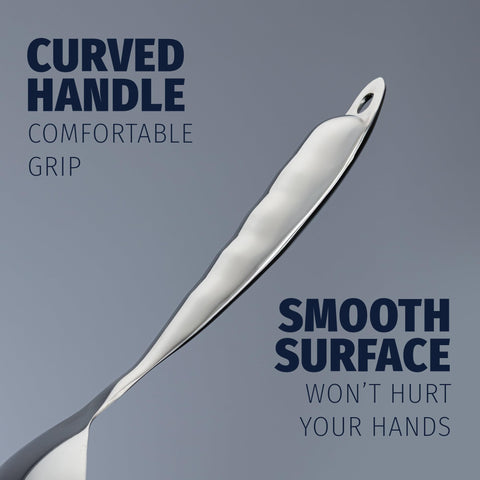 Zulay Kitchen smooth non-stick surface that wipes clean easily.