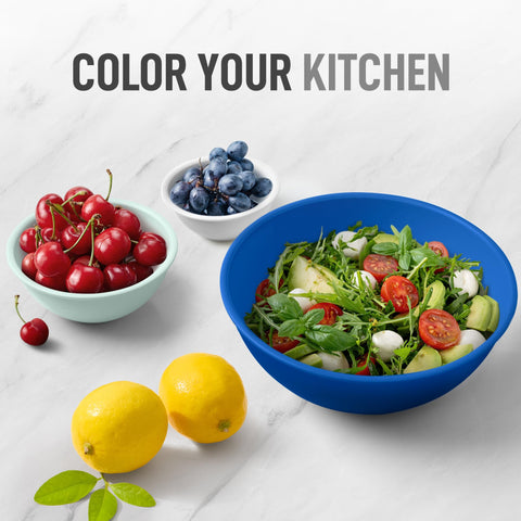 Zulay Kitchen top-rack dishwasher-safe bowls for easy cleaning after prep