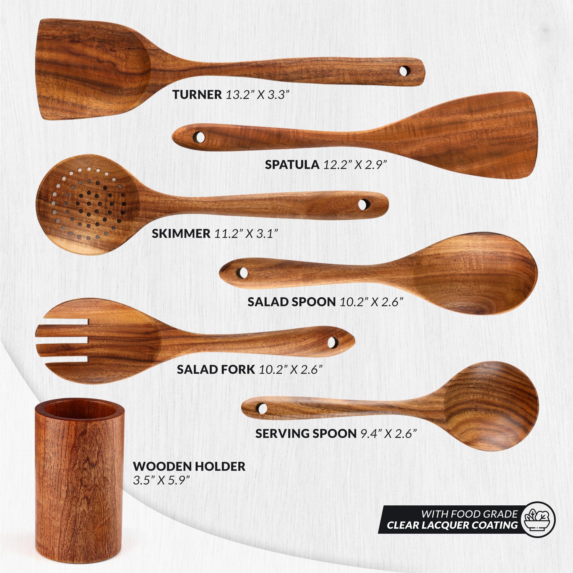Zulay Kitchen spatula and turner in teak highlight heat resistance and smooth surface