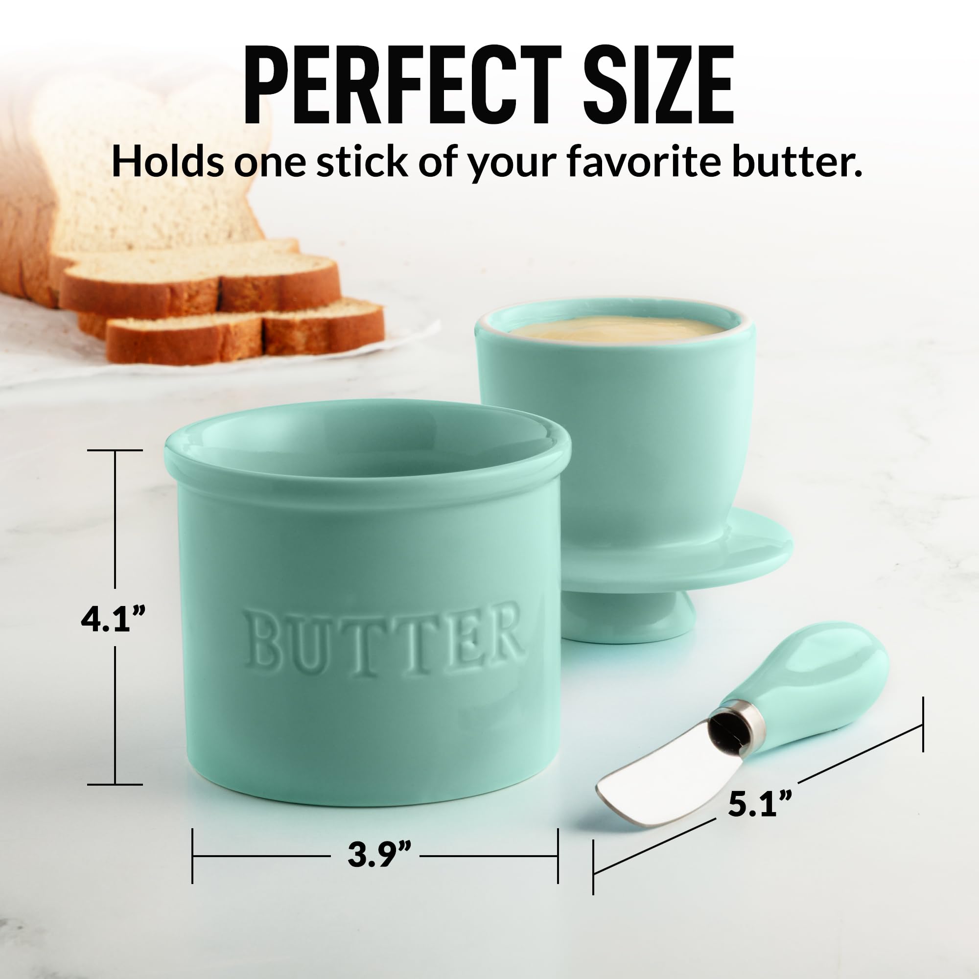 Zulay Kitchen spreadable butter on toast ready for serving