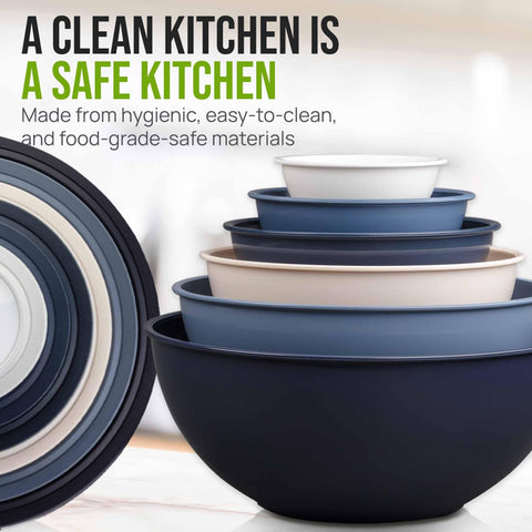Zulay Kitchen stackable nesting design saves kitchen space