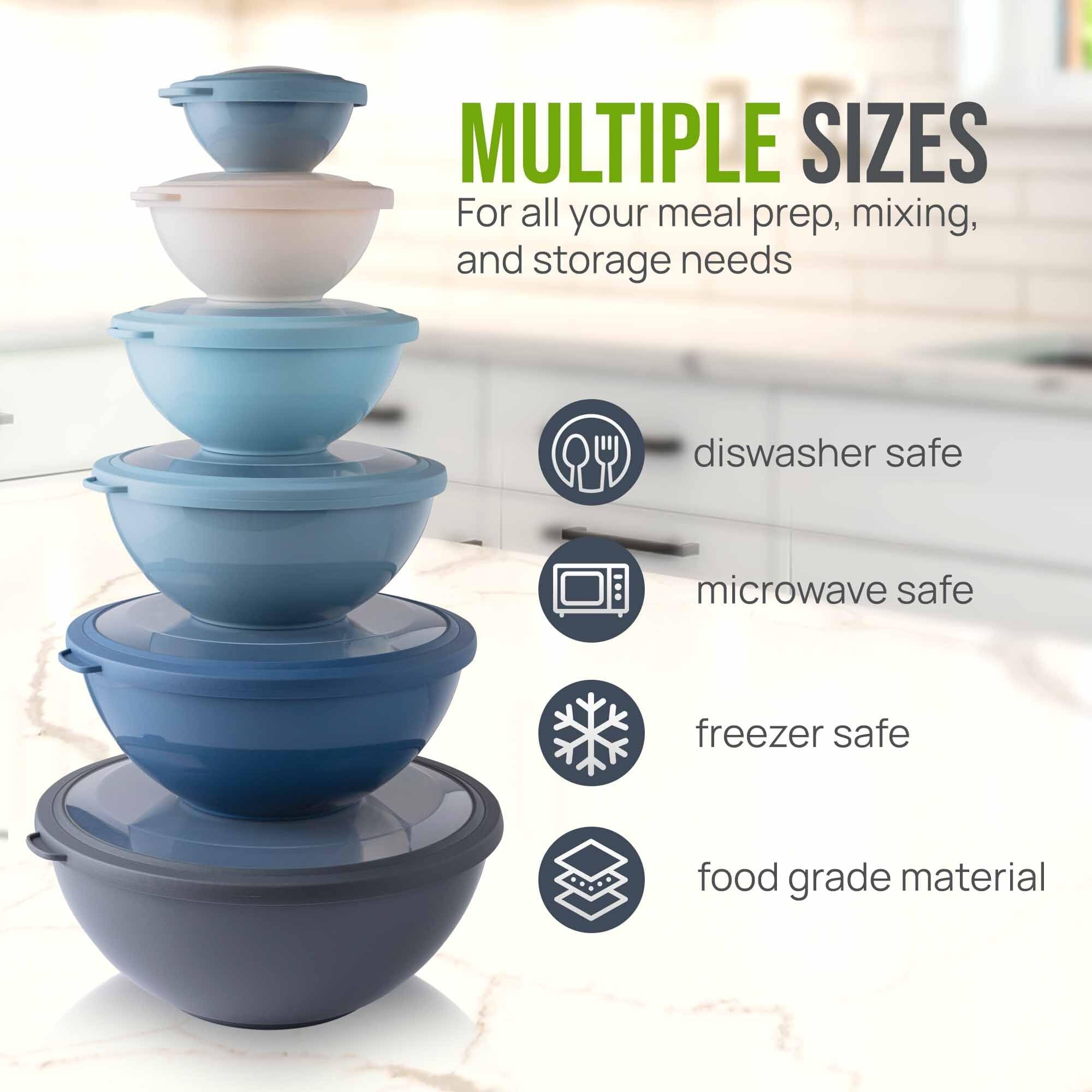 Zulay Kitchen microwave-safe bowls enable quick mixing and reheating tasks.