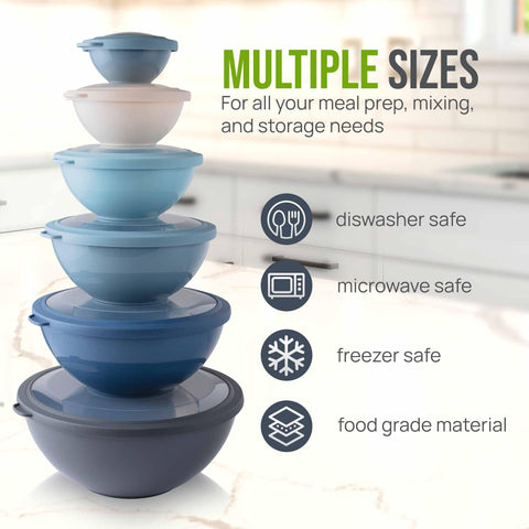 Zulay Kitchen microwave-safe bowls enable quick mixing and reheating tasks.
