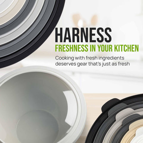 Zulay Kitchen sturdy plastic bowls withstand mixing without bending.
