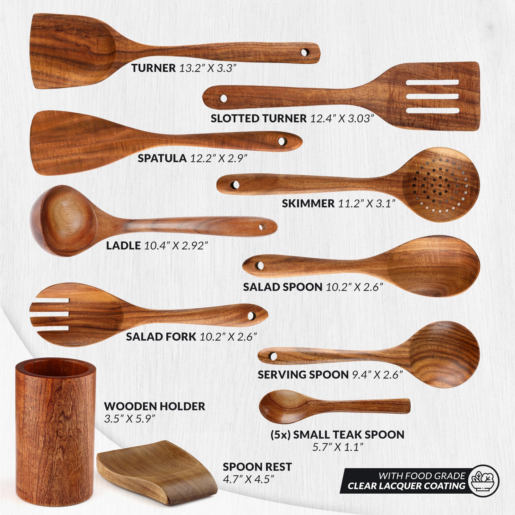 Zulay Kitchen teak spatula glides smoothly on non-stick surfaces.