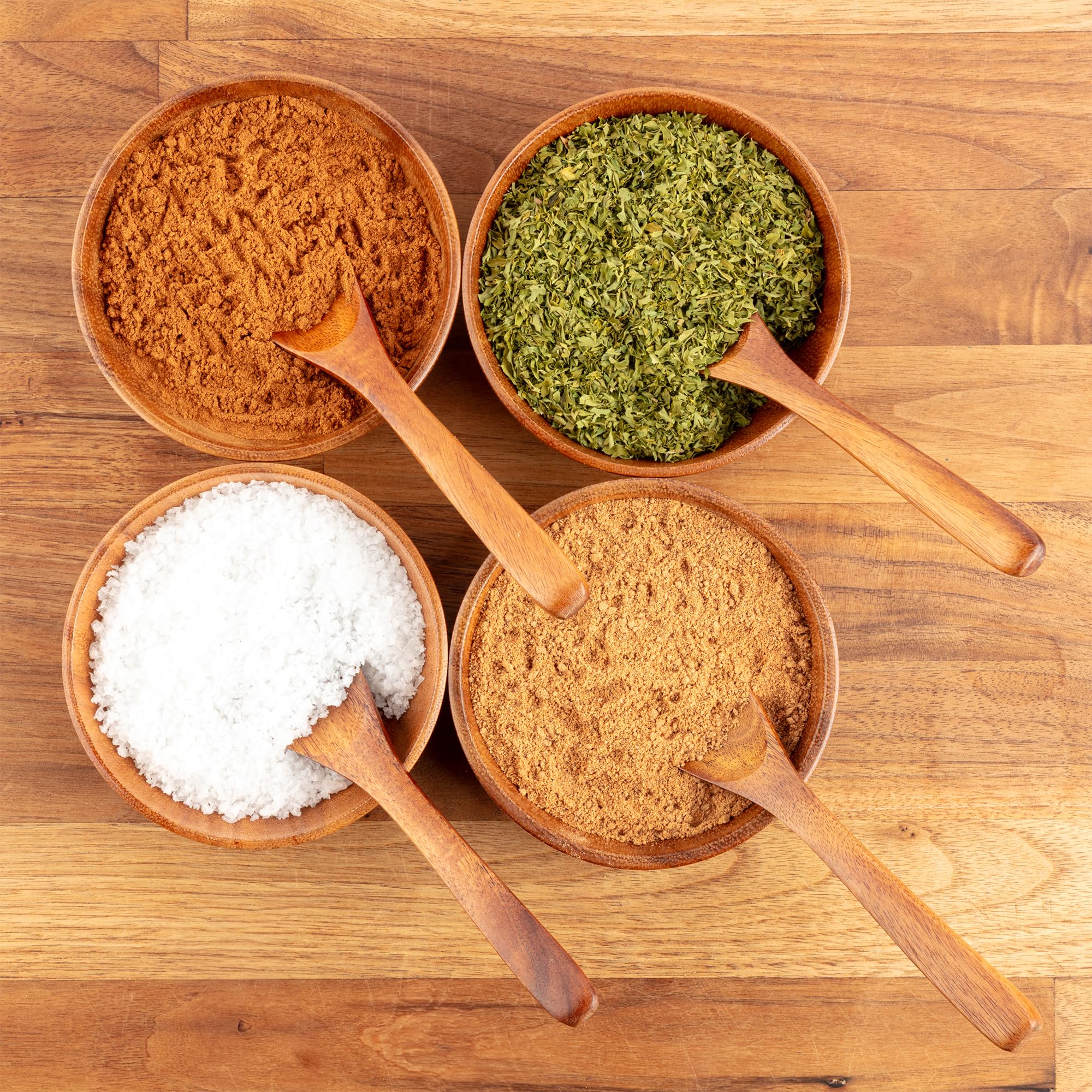 Smooth natural teak finish on Zulay Kitchen utensils suitable for daily use.