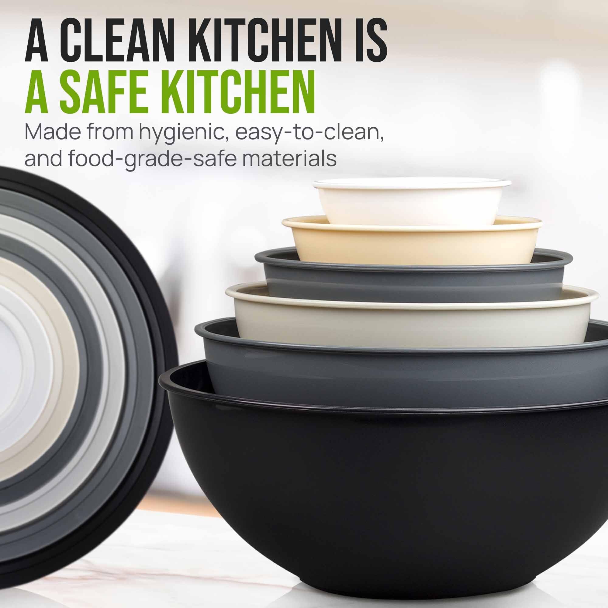Zulay Kitchen top-rack dishwasher-safe bowls simplify cleanup.