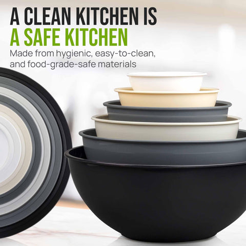 Zulay Kitchen top-rack dishwasher-safe bowls simplify cleanup.