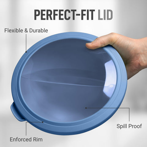 Zulay Kitchen translucent lids enable quick visibility and secure transport