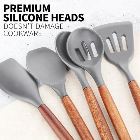 Zulay Kitchen silicone utensils with easy cleanup and finish