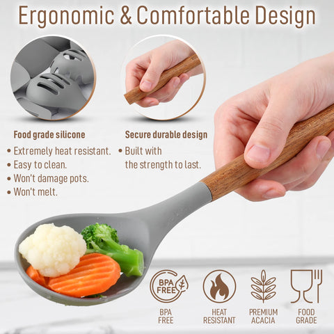 Non-scratch protection helps preserve cookware.
