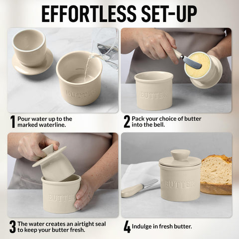 Zulay Kitchen water-seal base creates airtight freshness.