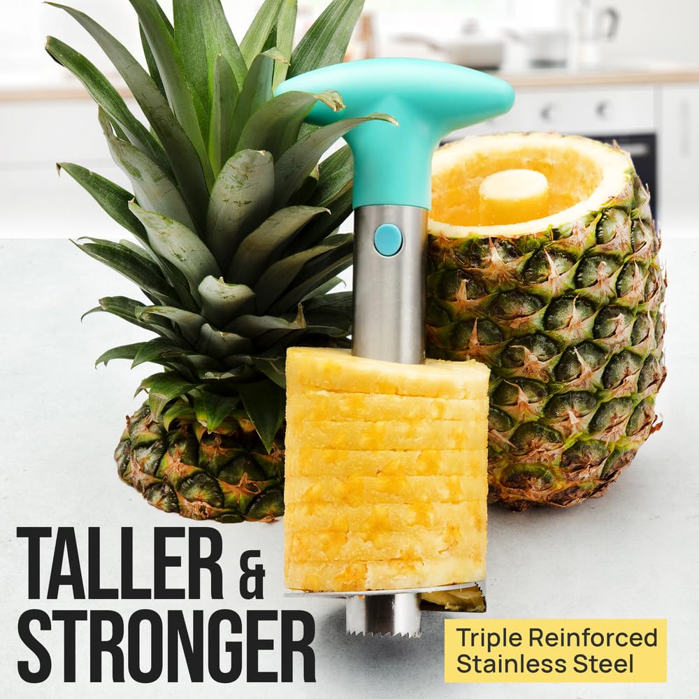 Zulay Kitchen reinforced serrated blade for durable, precise cutting.
