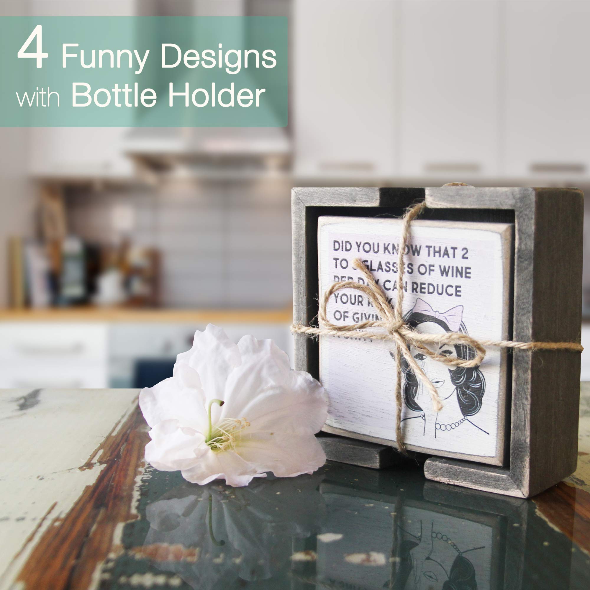 Zumatico hostesses gift coasters with holder add charm to social events