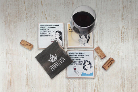 Zumatico housewarming coasters fit bottles and cups for versatile use