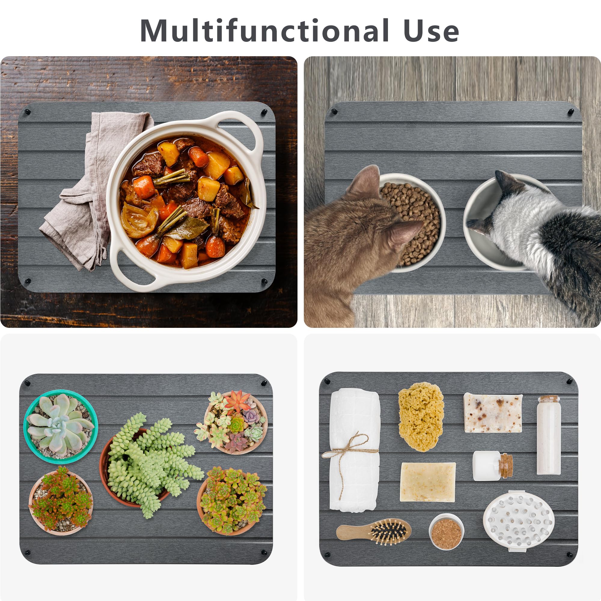 ZumenDa mat demonstrates fast-drying and ample space for dishes.