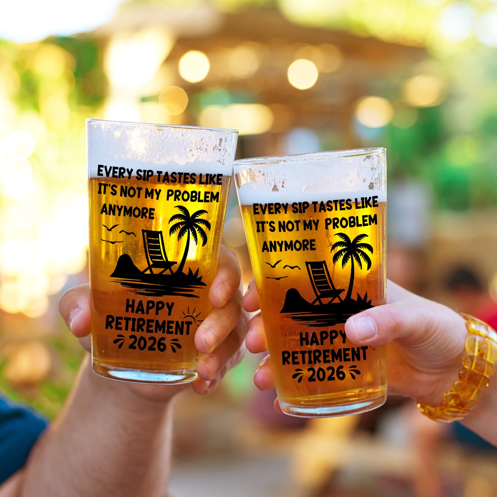 Zunaked retirement glass ideal for family toasts and celebrations