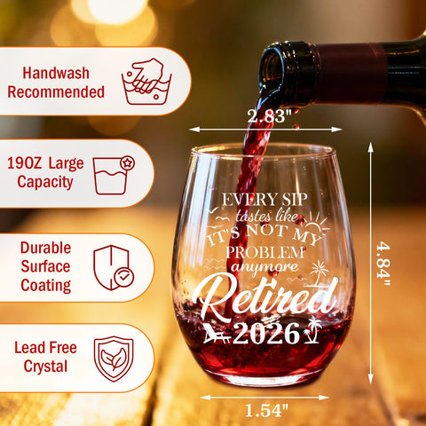 Zunaked lightweight durable glass weighs 208g, easy to lift for relaxed evenings.