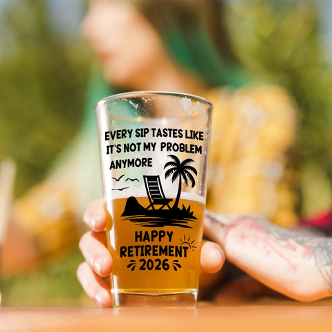 Zunaked farewell gift glass for colleagues and bosses at a retirement party