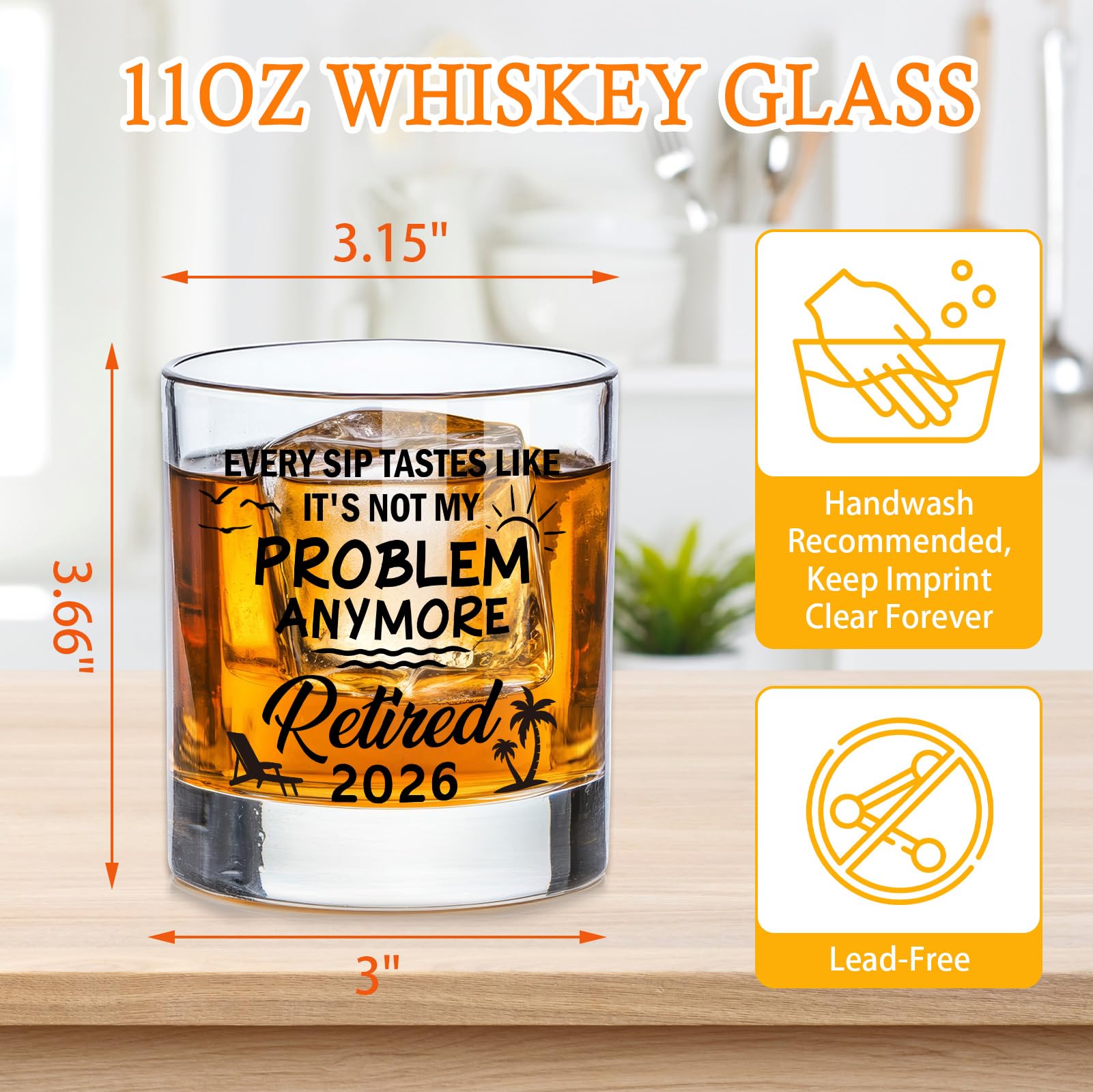 Zunaked retirement glass for dads—durable keepsake to toast new chapters with family.