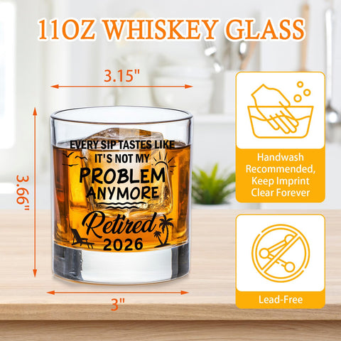 Zunaked retirement glass for dads—durable keepsake to toast new chapters with family.