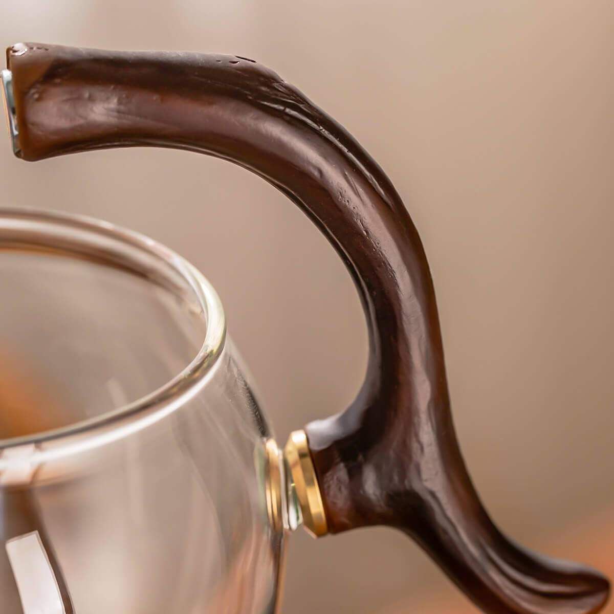 Zurucily Kungfu Glass Tea Set glass teapot frame allows easy separation and care