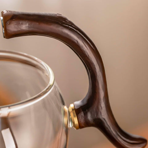 Zurucily Kungfu Glass Tea Set glass teapot frame allows easy separation and care
