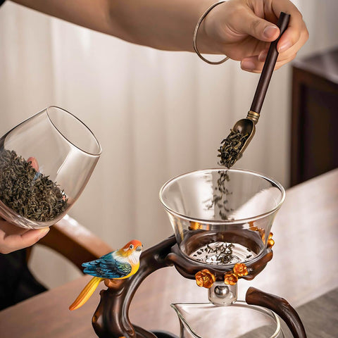 Zurucily Kungfu Glass Tea Set sharing pot shows transparent brewing and clean filtration