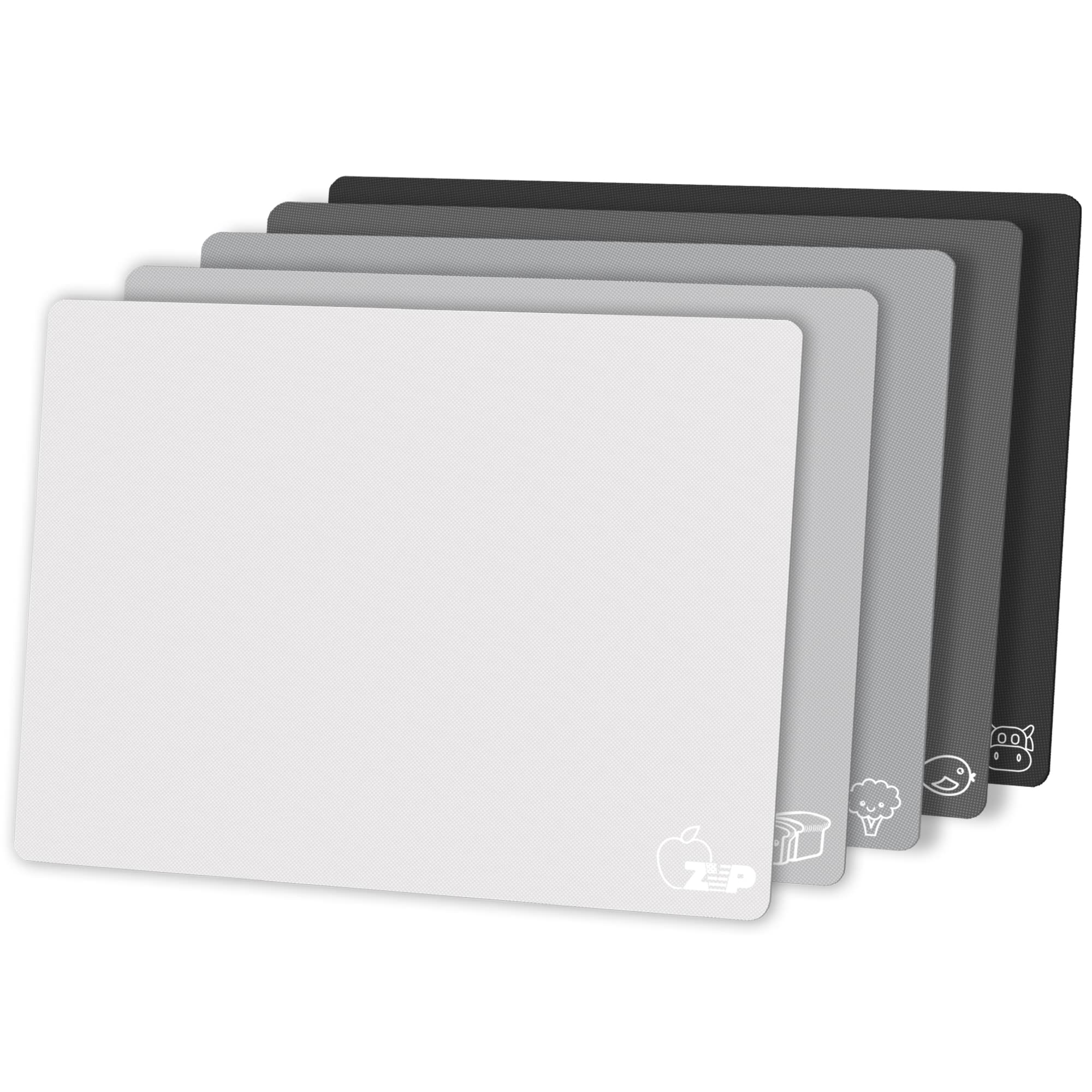 ZVP gradient white cutting board set for organized prep