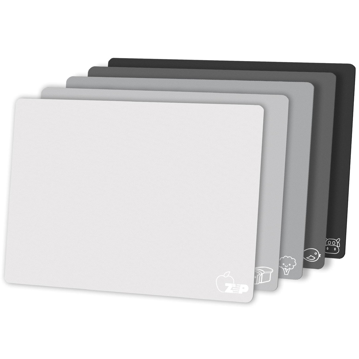 ZVP gradient white cutting board set for organized prep