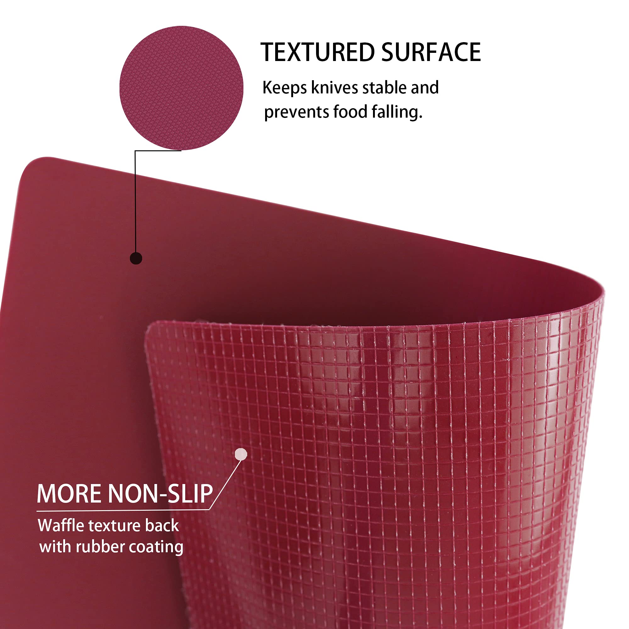 ZVP non-slip waffle bottom keeps surface stable during chopping
