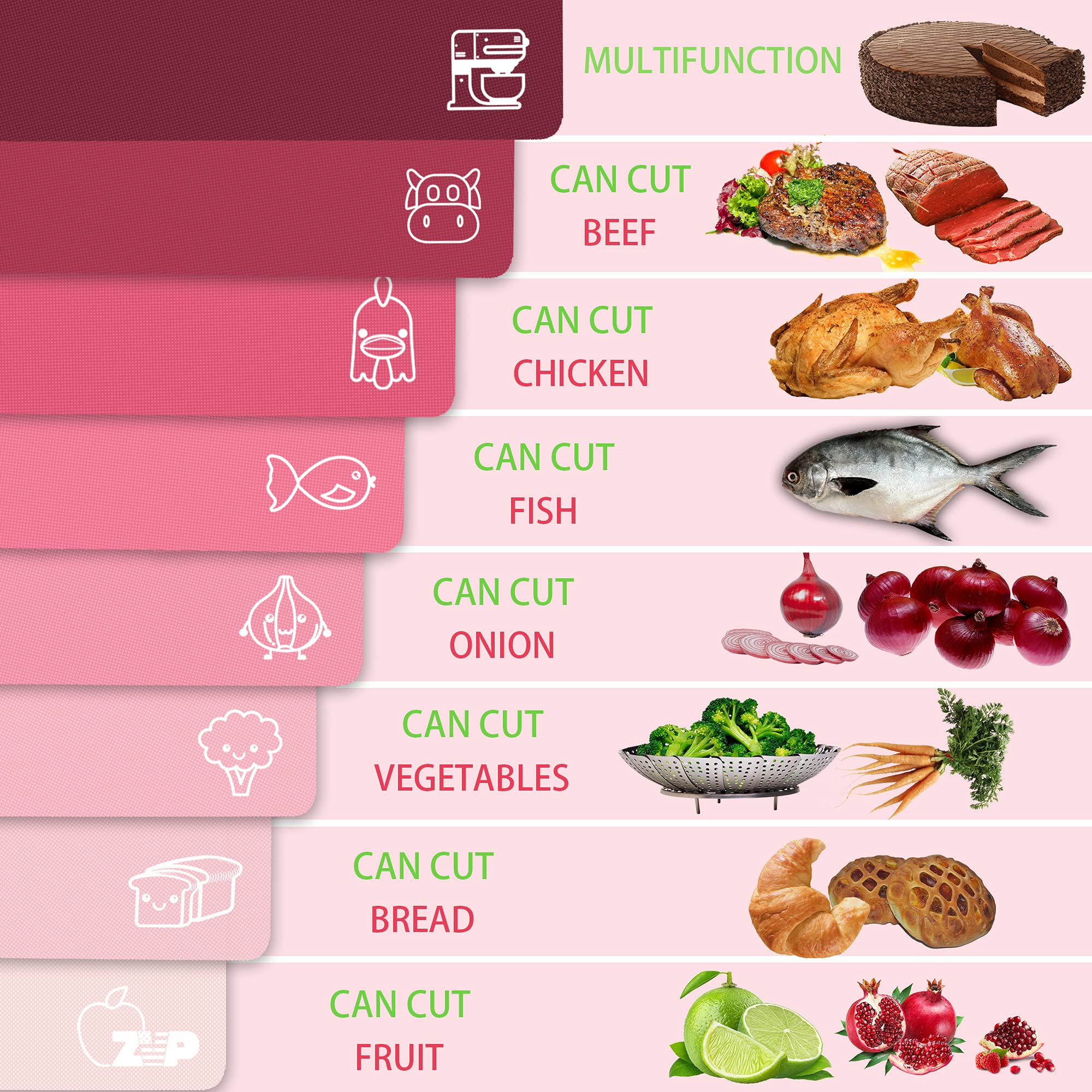 ZVP gradient pink design adds style to kitchen prep