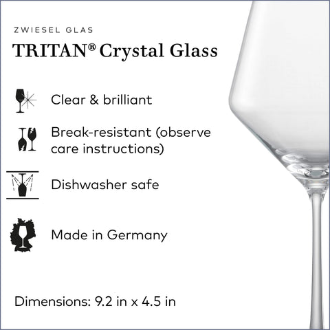 Zwiesel Glas Pure Burgundy wine glass bowl closeup highlights expansive bowl improving aroma