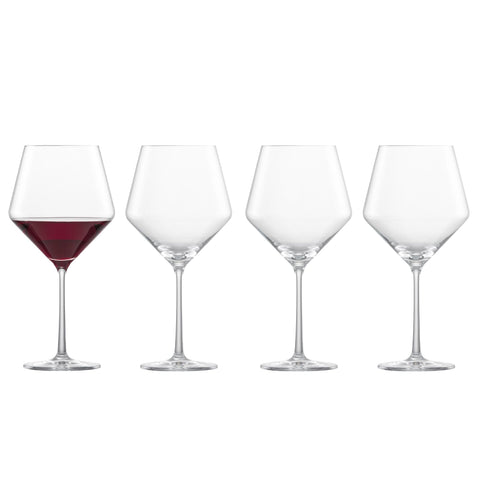 Zwiesel Glas Pure Burgundy wine glass front view showcases elegant bowl for bold red wines