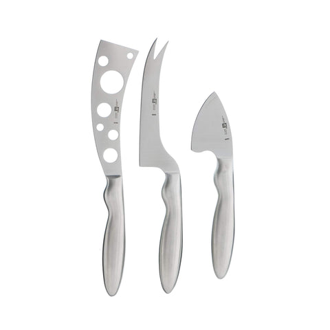 ZWILLING collection 3pc cheese knife set on a charcuterie board for effortless entertaining.