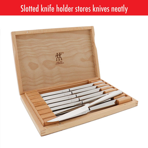 ZWILLING gift-ready steak knife set delights hosts and home chefs.