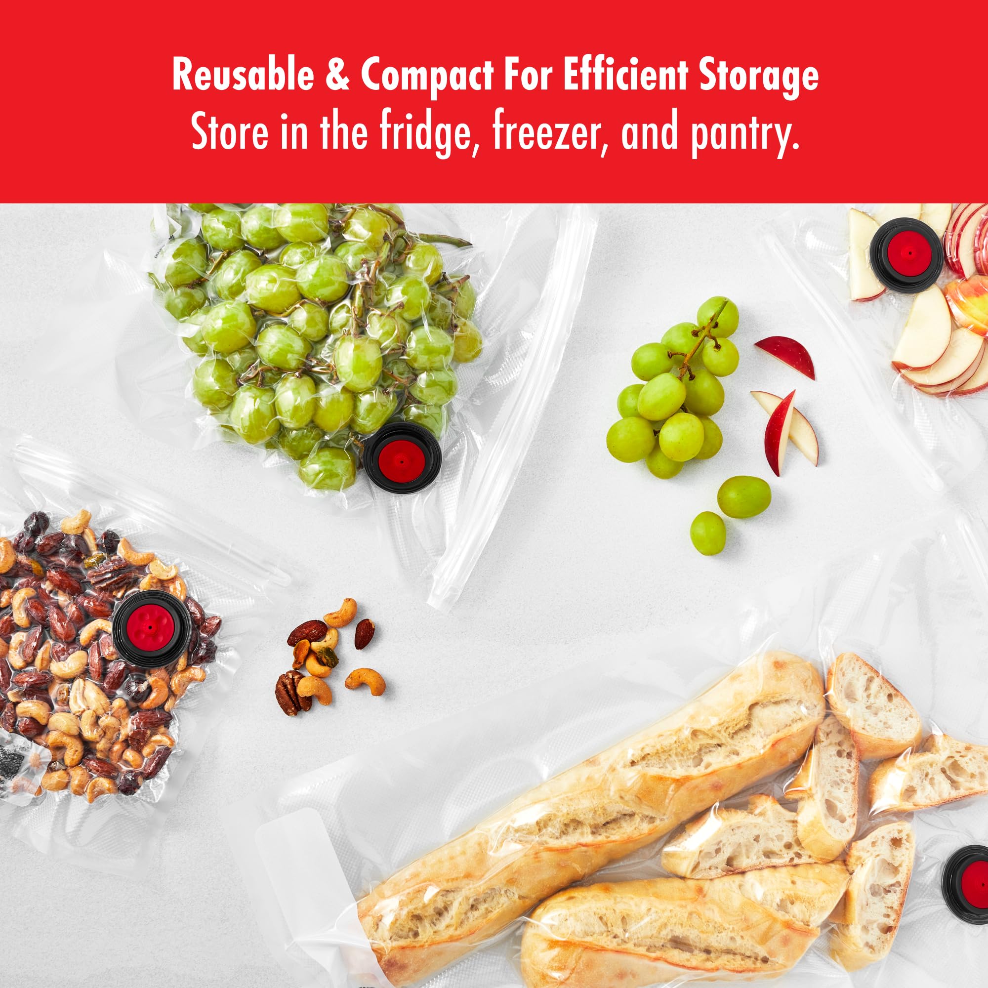 ZWILLING Fresh & Save bags connect to vacuum pump for fast air removal