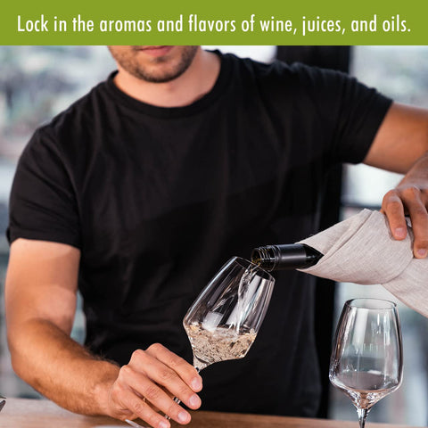 ZWILLING Fresh & Save set on counter, modern kitchen tool for wine storage.