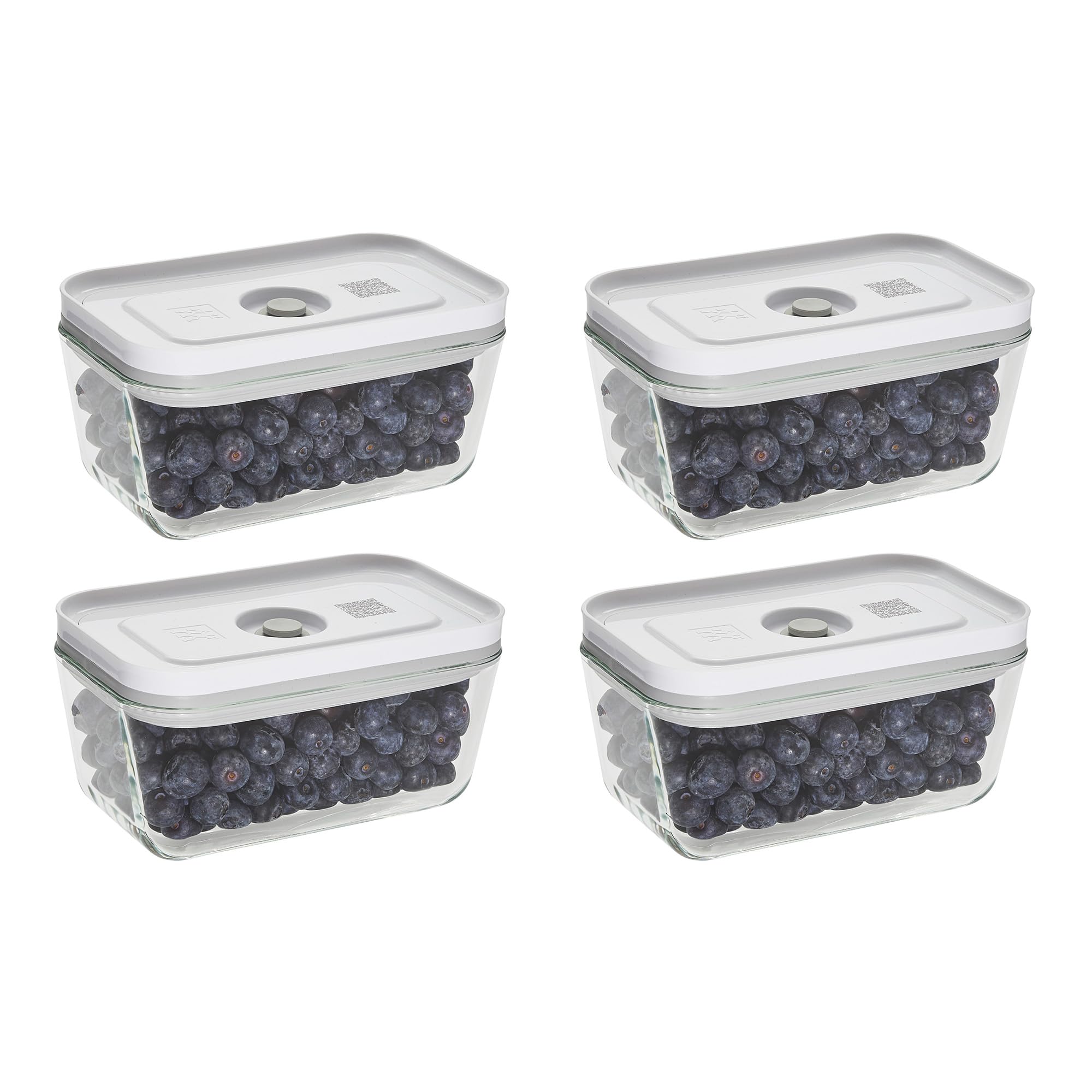 ZWILLING Fresh & Save small glass containers sealed airtight for freshness.