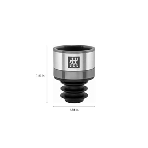 ZWILLING Fresh & Save stainless stopper, dishwasher-safe for easy cleaning and reuse.