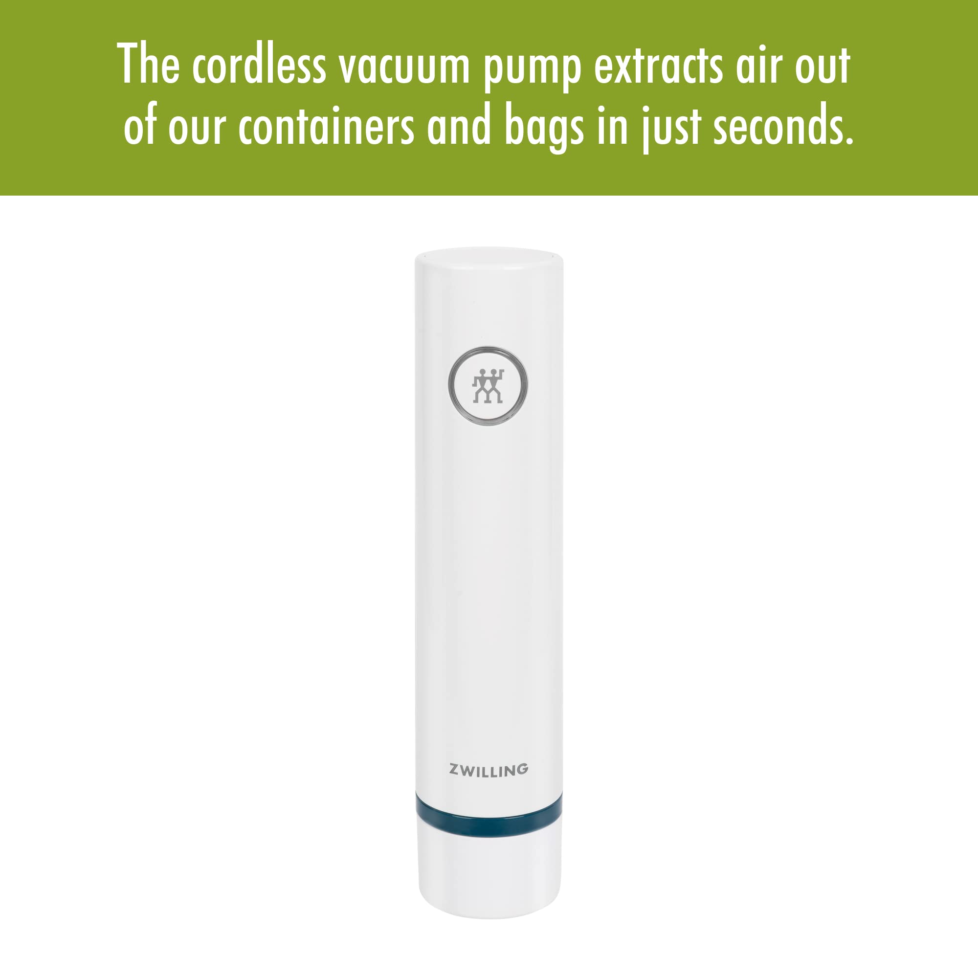 ZWILLING Fresh & Save pump vacuums in seconds, locking in freshness at the push of a button