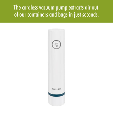 ZWILLING Fresh & Save pump vacuums in seconds, locking in freshness at the push of a button