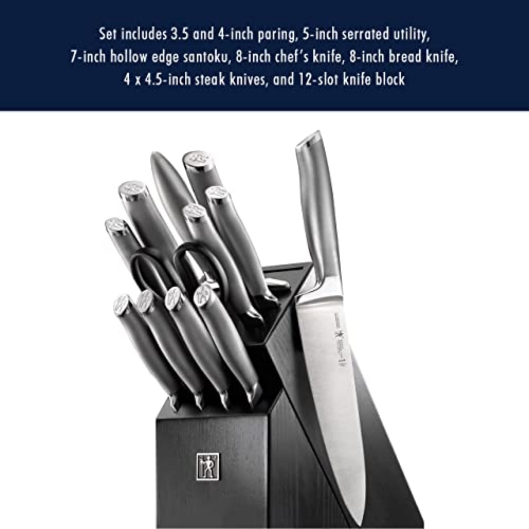 ZWILLING Modernist kitchen shears and sharpening steel included.