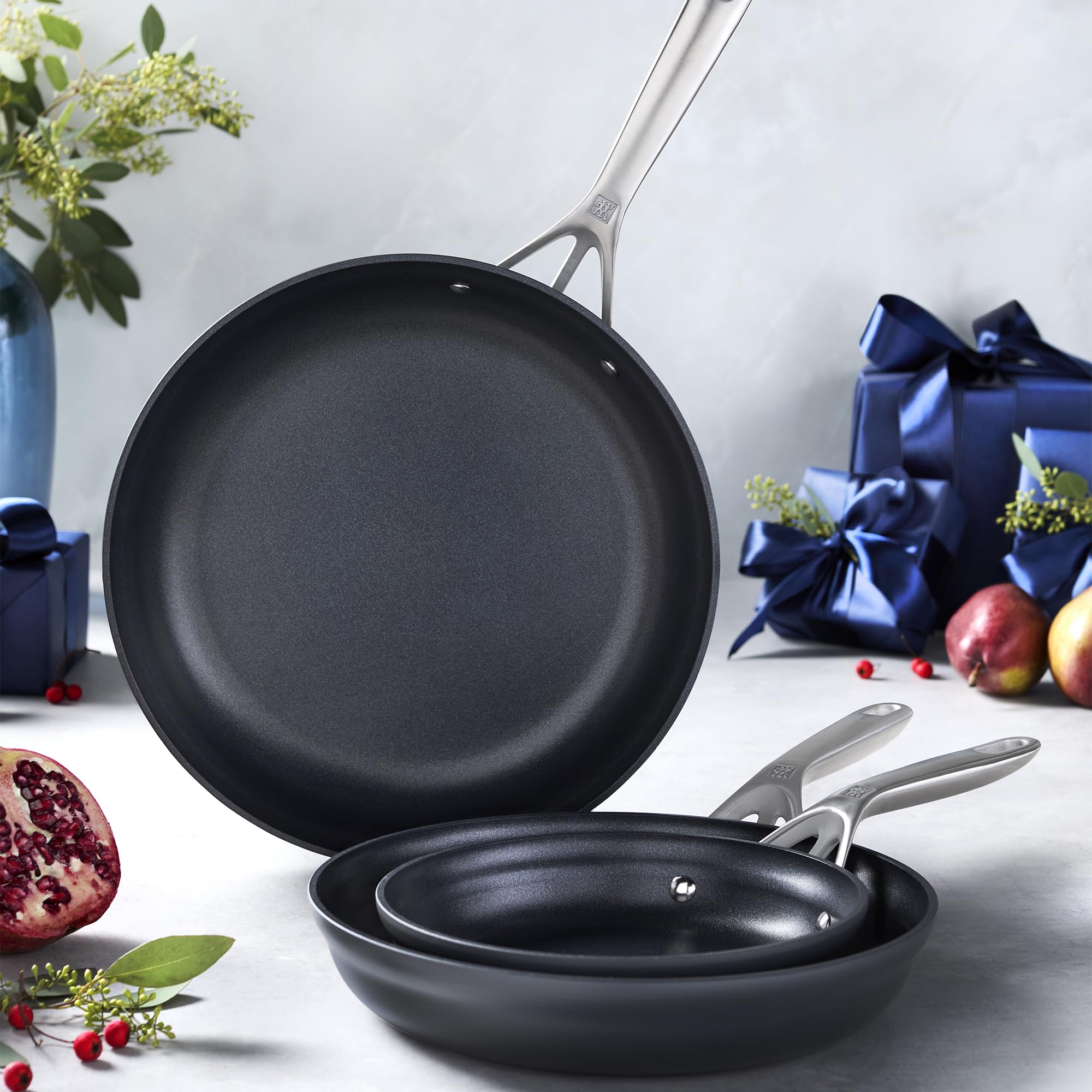 ZWILLING Motion 12-inch fry pan provides ample surface for family meals.