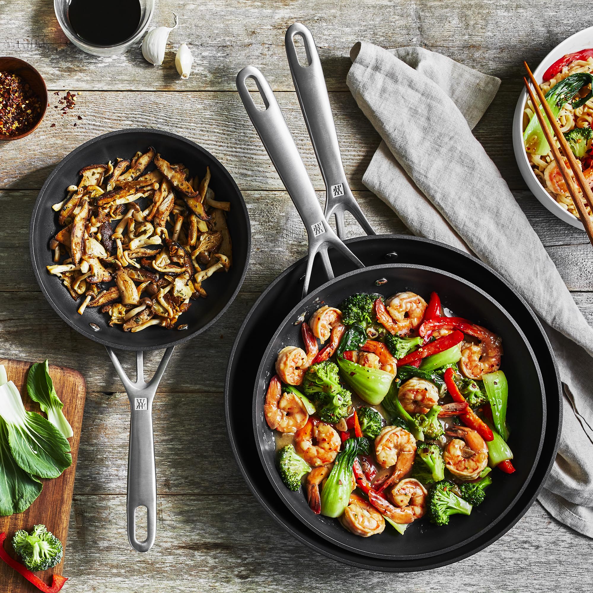 ZWILLING Motion 8-inch fry pan ideal for quick sautéing and browning.