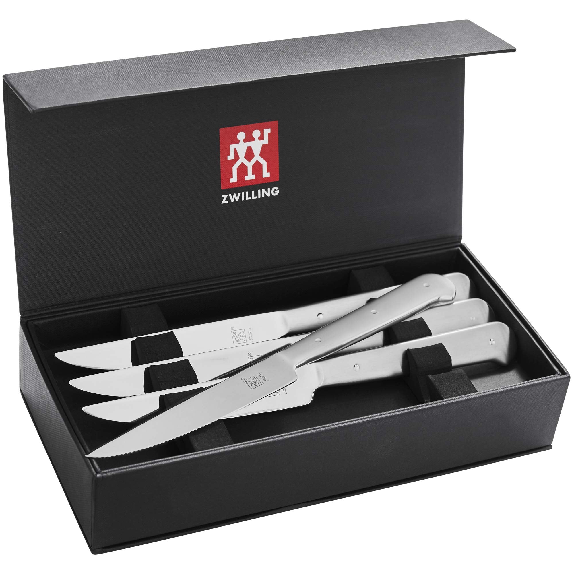 ZWILLING steak knife handle with ergonomic grip for comfortable, long use.