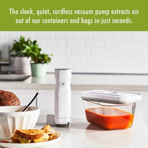 ZWILLING reusable BPA-free vacuum bags with zipper attachment simplify sealing